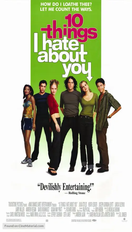 10 Things I Hate About You (1999) movie poster 10 Things I Hate About You (1999) movie poster