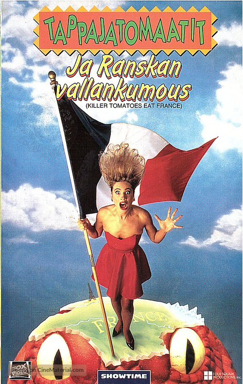 Killer Tomatoes Eat France! - Finnish VHS movie cover