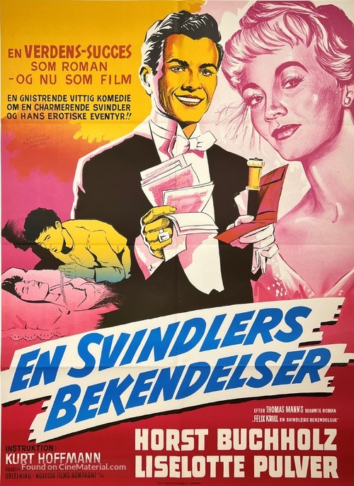 Bekenntnisse des Hochstaplers Felix Krull - Danish Movie Poster