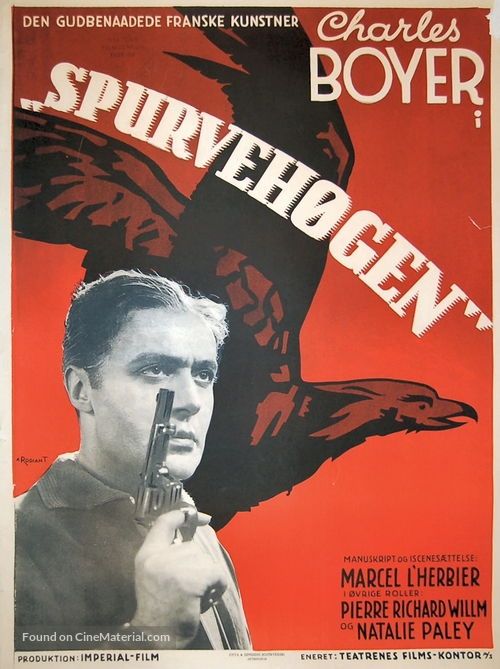 &Eacute;pervier, L&#039; - Danish Movie Poster