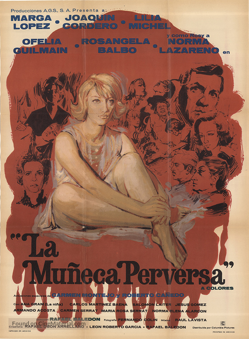 La mu&ntilde;eca perversa - Mexican Movie Poster