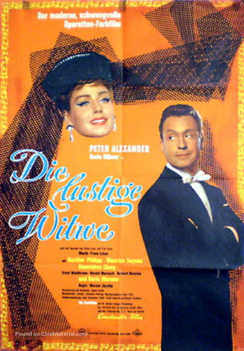 Die lustige Witwe - German Movie Poster