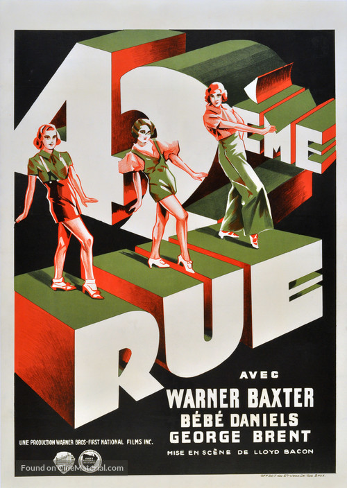 42nd Street - Belgian Movie Poster