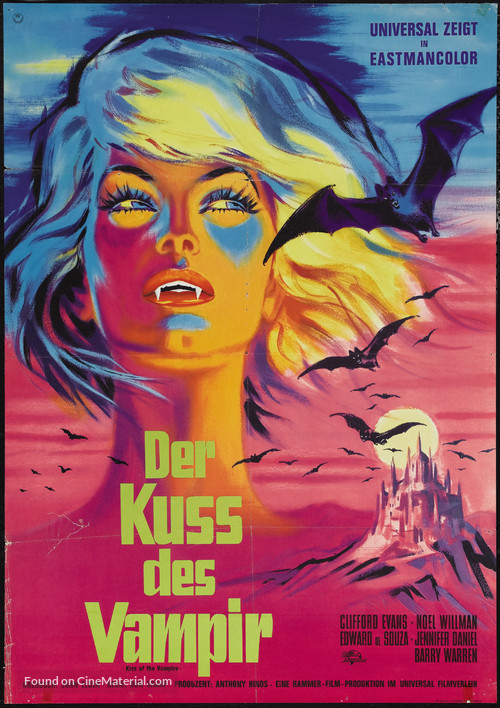 The Kiss of the Vampire - German Movie Poster