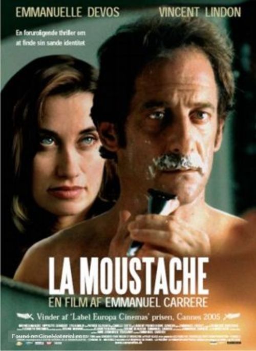 Moustache, La - Danish Movie Poster