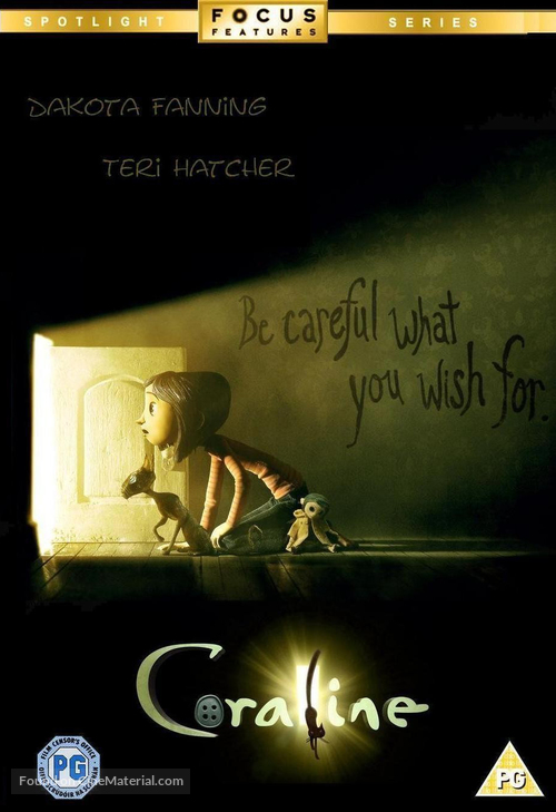 Coraline - British DVD movie cover