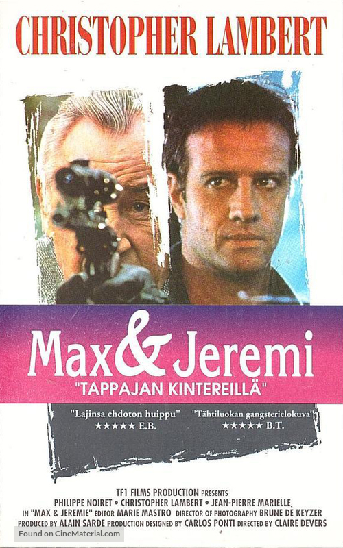 Max &amp; Jeremie - Finnish VHS movie cover