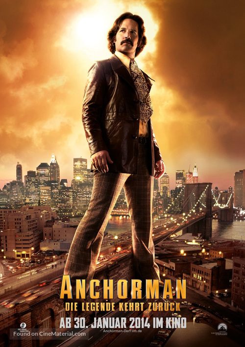 Anchorman 2: The Legend Continues - German Movie Poster