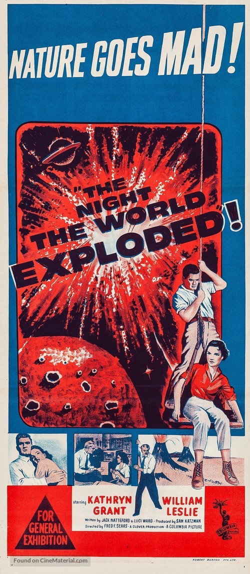 The Night the World Exploded - Australian Movie Poster