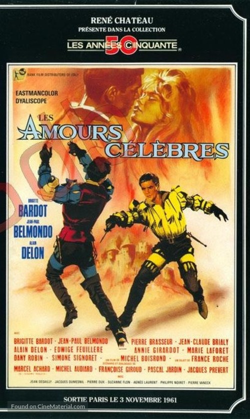 Amours c&eacute;l&egrave;bres - French Movie Cover