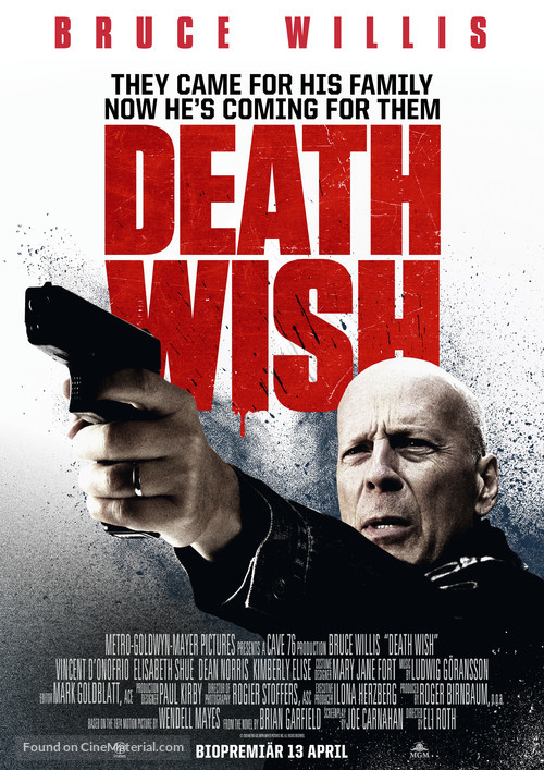 Death Wish - Swedish Movie Poster