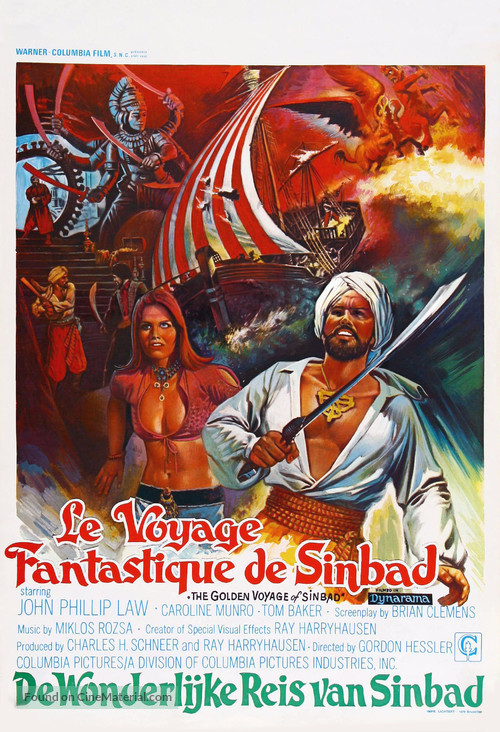 The Golden Voyage of Sinbad - Belgian Movie Poster