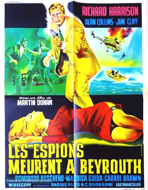 Le spie uccidono a Beirut - French Movie Poster