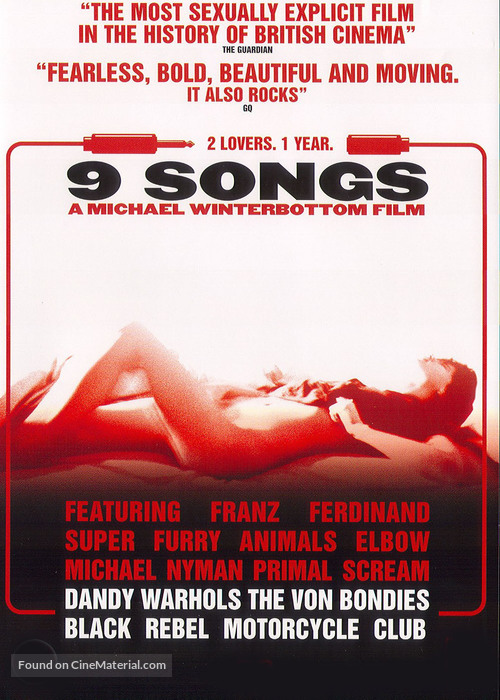 9 Songs - DVD movie cover