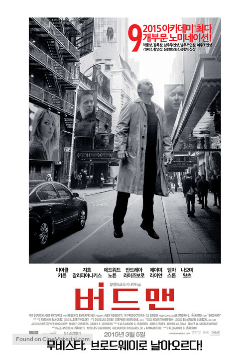 Birdman or (The Unexpected Virtue of Ignorance) - South Korean Movie Poster