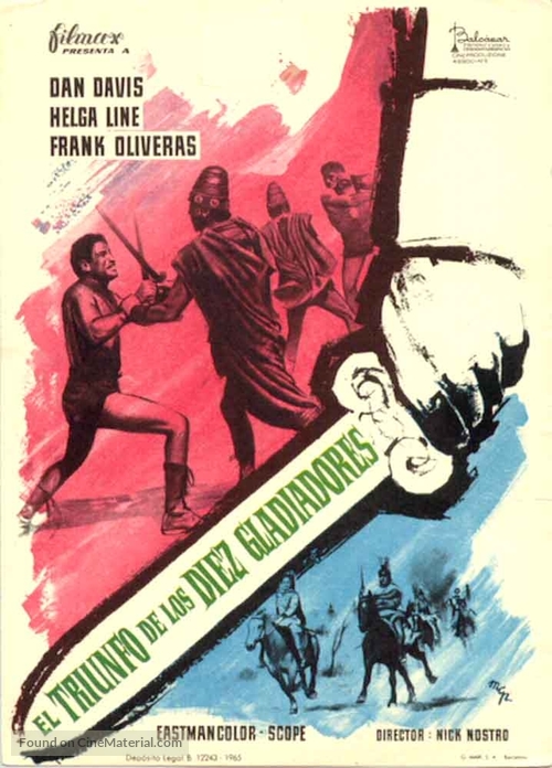 Trionfo dei dieci gladiatori, Il - Spanish Movie Poster