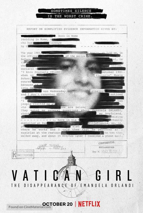 Vatican Girl: The Disappearance of Emanuela Orlandi - British Movie Poster