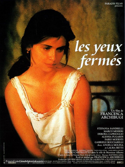 Con gli occhi chiusi - French Movie Poster