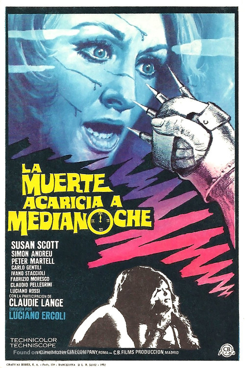 La morte accarezza a mezzanotte - Spanish Movie Poster