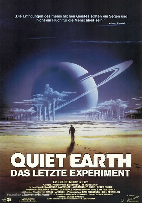 The Quiet Earth - German Movie Poster