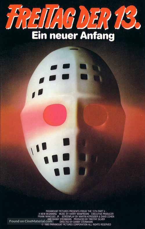 Friday the 13th: A New Beginning - German VHS movie cover