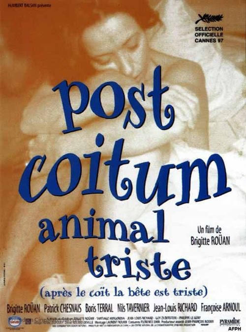 Post co&iuml;tum animal triste - French poster