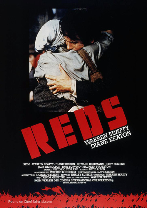 Reds - German Movie Poster