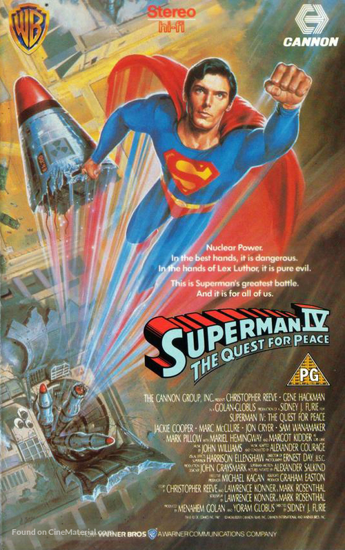Superman IV: The Quest for Peace - British VHS movie cover