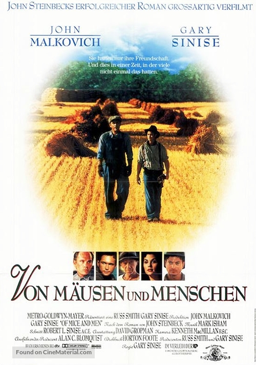 Of Mice and Men - German Movie Poster