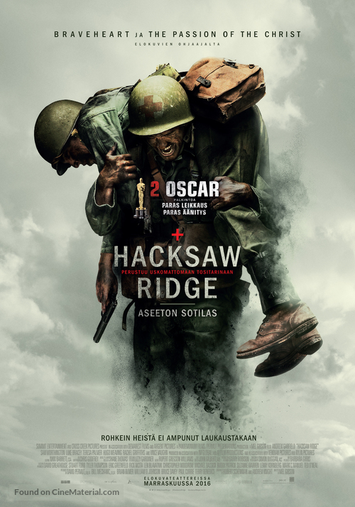 Hacksaw Ridge - Finnish Movie Poster