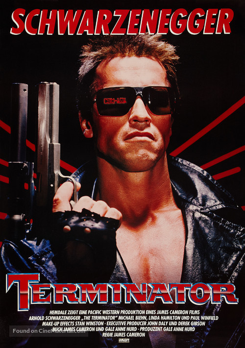 The Terminator - German Theatrical movie poster