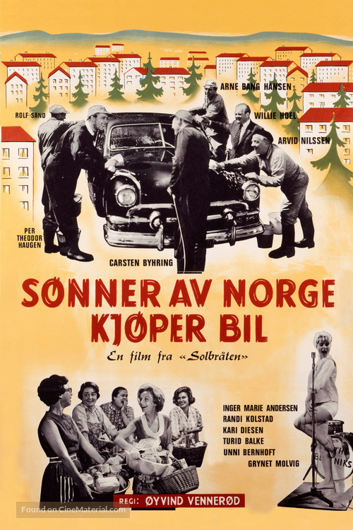 S&oslash;nner av Norge kj&oslash;per bil - Norwegian Movie Poster
