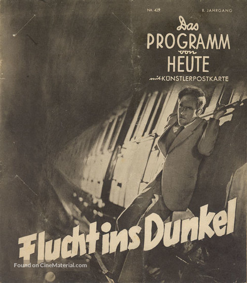 Flucht ins Dunkel - German Movie Poster
