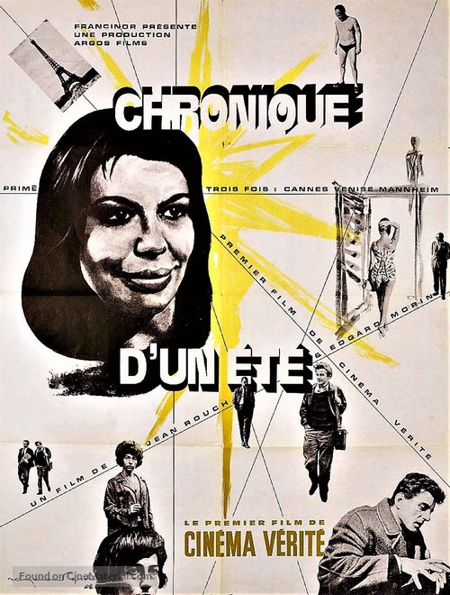 Chronique d&#039;un &eacute;t&eacute; (Paris 1960) - French Movie Poster