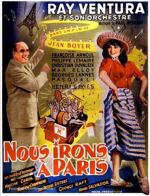 Nous irons &agrave; Paris - Belgian Movie Poster