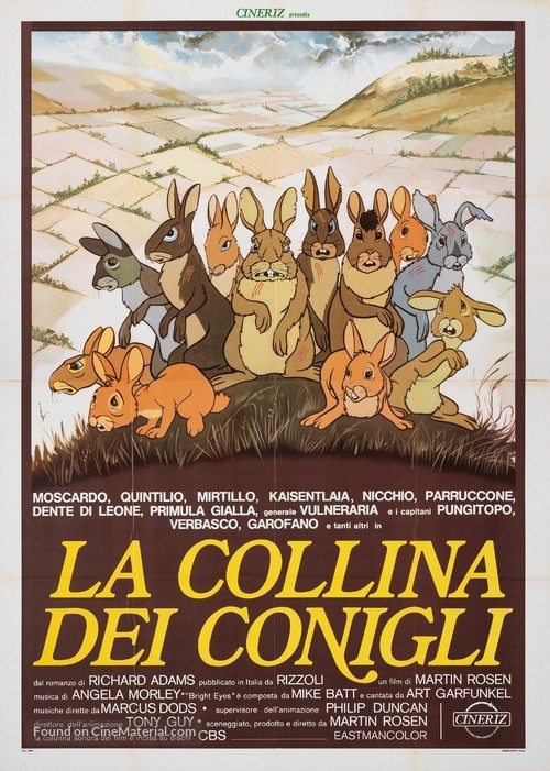 Watership Down - Italian Movie Poster