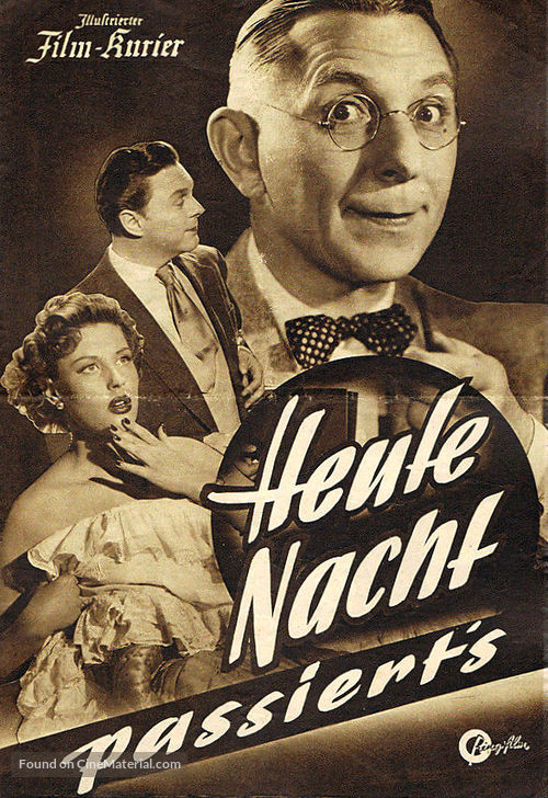 Heute nacht passiert&#039;s - German poster