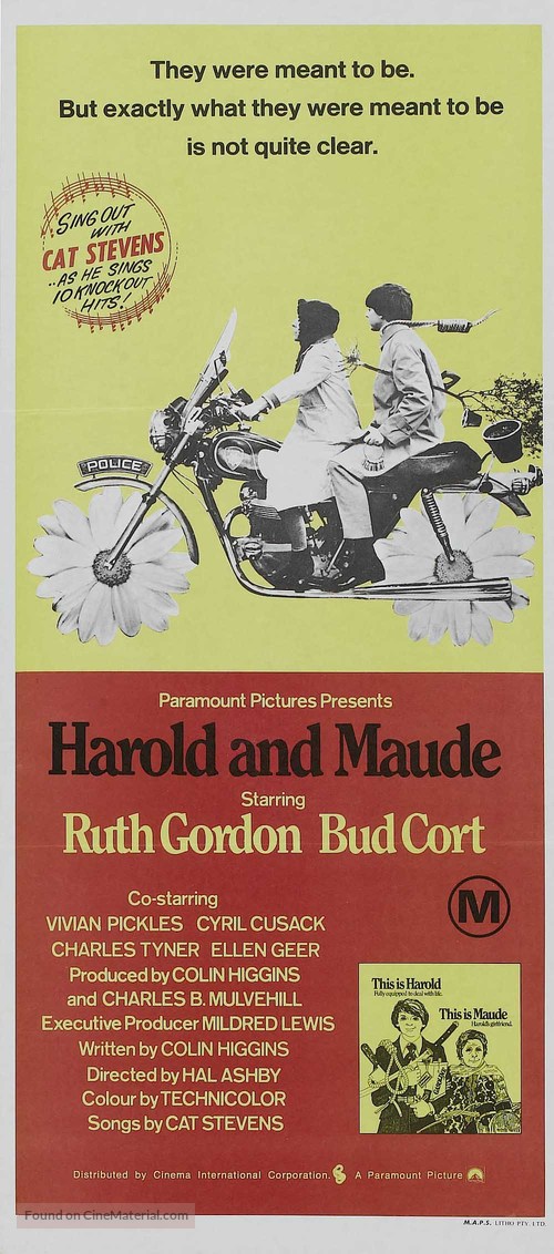Harold and Maude - Australian Movie Poster