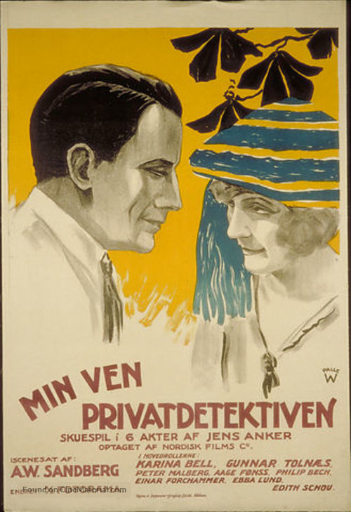 Min ven privatdetektiven - Danish Movie Poster