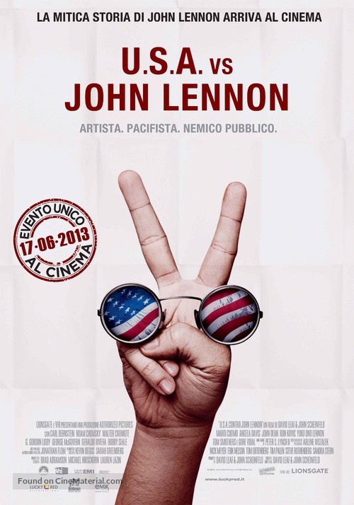 The U.S. vs. John Lennon - Italian Movie Poster