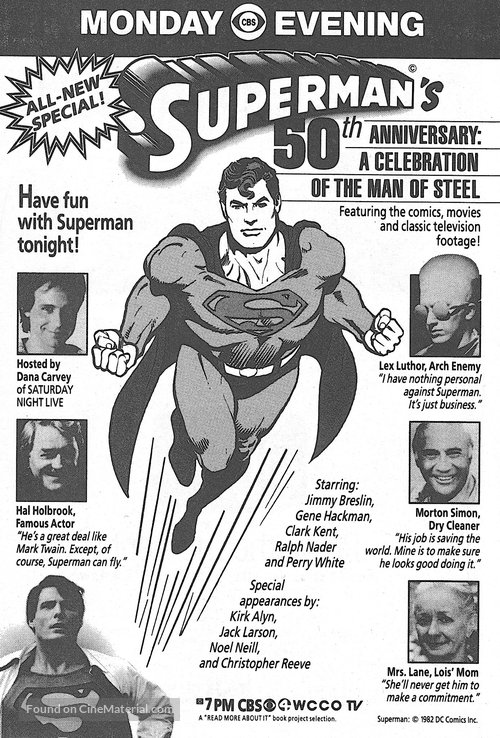 Superman 50th Anniversary - poster