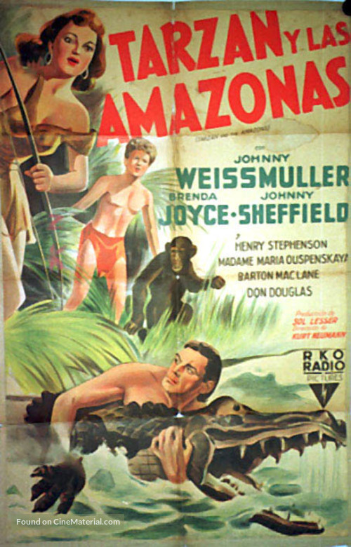 Tarzan and the Amazons - Argentinian Movie Poster