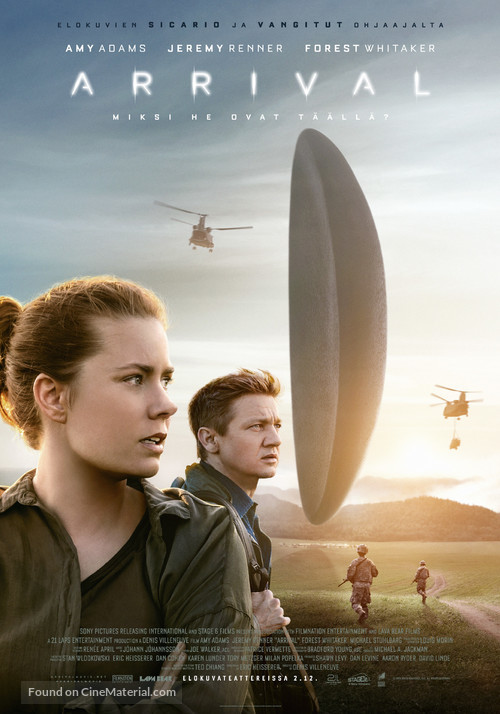 Arrival - Finnish Movie Poster