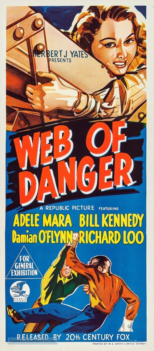 Web of Danger - Australian Movie Poster
