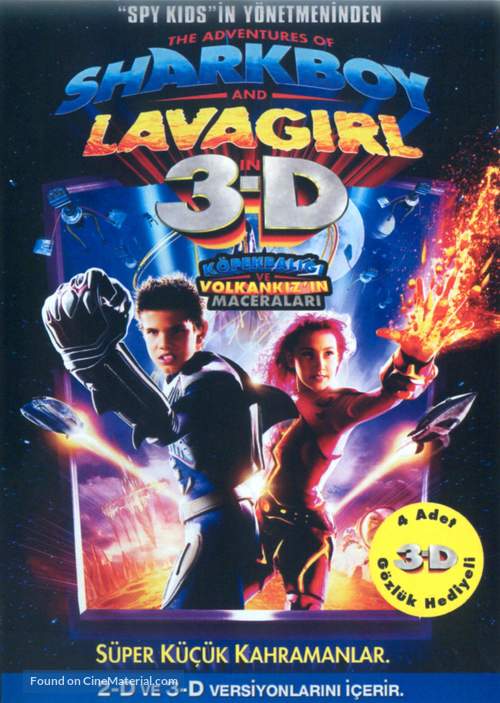 The Adventures of Sharkboy and Lavagirl 3-D - Turkish DVD movie cover