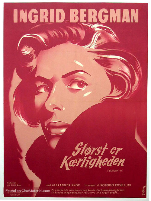 Europa &#039;51 - Danish Movie Poster