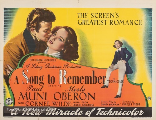 A Song to Remember - British Movie Poster