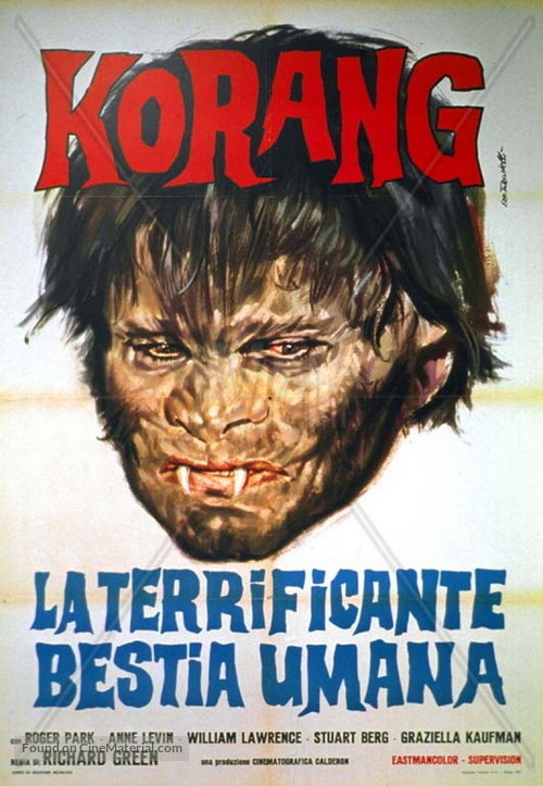 La horripilante bestia humana - Italian Movie Poster
