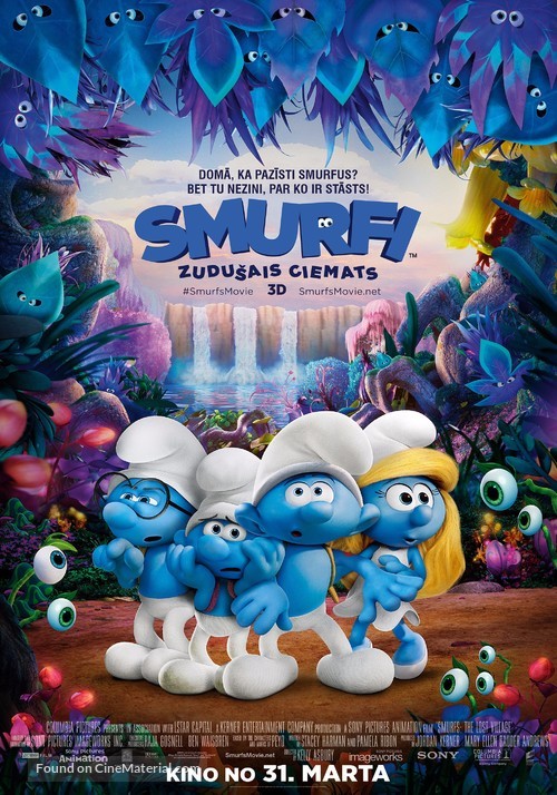 Smurfs: The Lost Village - Latvian Movie Poster