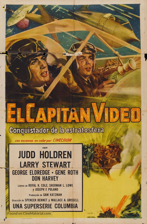 Captain Video, Master of the Stratosphere - Argentinian Movie Poster